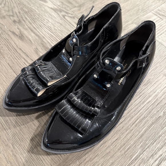 ROBERT CLERGERIE PARIS - MARY JANE BLACK PATENT LEATHER SIZE 7B - Picture 1 of 7